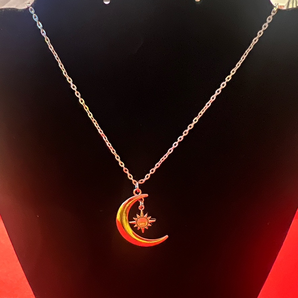 Paparazzi Silver Necklace with Sun Charm